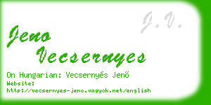 jeno vecsernyes business card